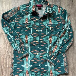 Kids Rock and Roll denim Button Down Shirt